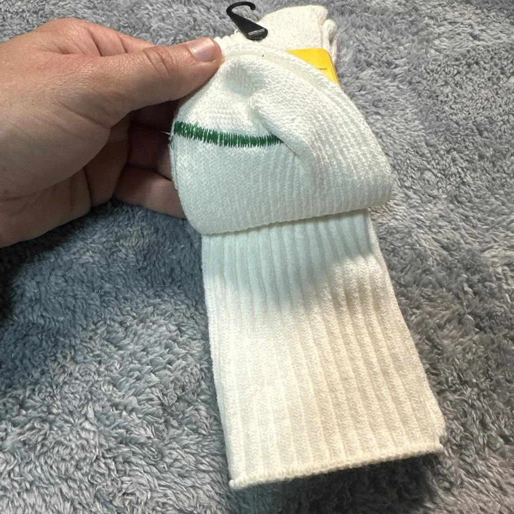 VTG BURLINGTON Prima Sport White Athletic TUBE Socks VINTAGE 90s Shoe SZ 10-13